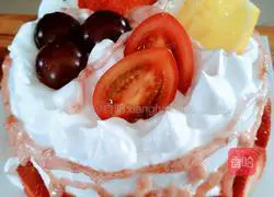 Strawberry Cream Cake Recipe Illustration 9