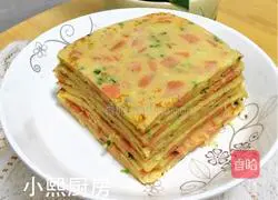 Illustration of how to make ham and egg pancakes 8