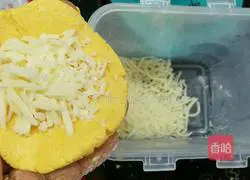 Illustration of how to make mozzarella cheese pumpkin pie (and bean paste filling) 7