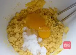 Chinese waffles---Illustration of how to make corn soft pancakes 3