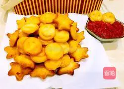 Details of crispy and delicious smiling potato pancakes, including how to make tomato sauce Illustration 5