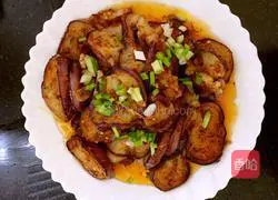 Illustration of making Hunan fried eggplant cake 11