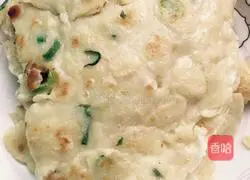 Illustration of how to make green onion and egg pancakes 7