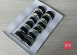 Illustration of how to make sushi 9