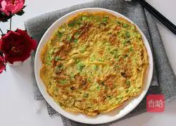 Illustration of how to make green pepper egg pancake 5