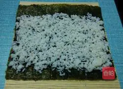 Illustration of how to make meat floss and ham sushi 4