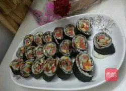 Illustration of how to make sushi 4
