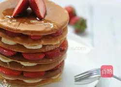 Layered ‖ Illustration of how to make strawberry waffles 9