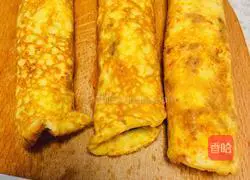 9-month-old baby food supplement ~ Illustration of how to make okra and egg pancake 4