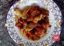 Illustration of home-style egg-filled pancakes and meat rolls 4