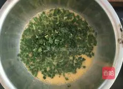 Illustration of how to make leek egg cake 3