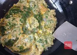 Illustration of how to make farm egg, shepherd's purse and shrimp cake 10