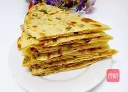 Illustration of how to make pepper, salt, oil and scallion pancakes 10