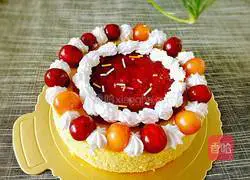 Cherry Cream Naked Cake Recipe Illustration 12