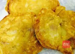 Illustration of how to make onion and egg pancakes 3