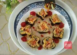 Pumpkin Illustration of how to make meat floss sushi 8