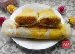 Illustration of how to make potato shredded burritos 9