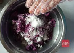 Purple sweet potato Sesame cake recipe 3
