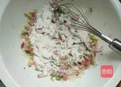 Star Egg Pancake (Onion and Ham) Recipe Illustration 4