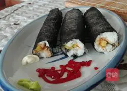 Illustration of how to make radish sushi rolls 11