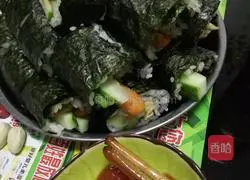 Illustration of how to make sushi 7