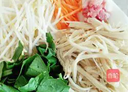 Illustration of how to make fried pancakes with mixed vegetables, minced meat and eggs 1