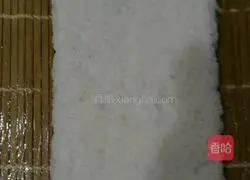 Illustration of how to make wheel sushi 1