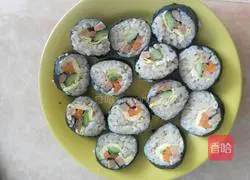 Illustration of how to make sushi 5