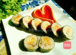 Illustration of how to make sushi 16