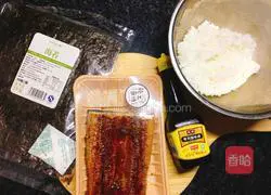 Illustration of how to make eel sushi 1