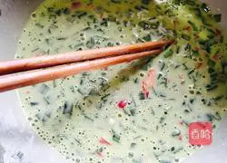 Illustration of how to make chive egg pancake 7