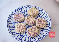 Illustration of how to make milky purple potato cake 12