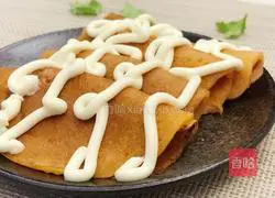 Illustration of how to make tomato pancakes 10