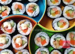 Illustration of how to make sushi 10