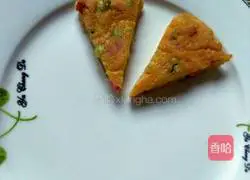 Illustration of how to make cucumber and ham egg pancake 8