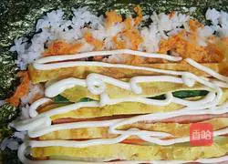 Illustration of how to make sushi 5