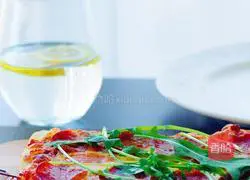 Illustration of Italian thin-crust pizza with homemade pizza sauce 12