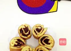 Illustration of how to make bean paste cake rolls 8