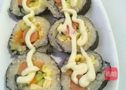 Homemade Illustration of how to make sushi 6