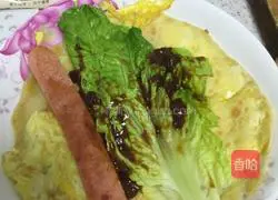 Illustration of how to make egg-filled pancakes 5