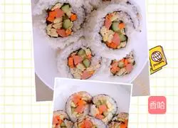 Illustration of how to make sushi 7