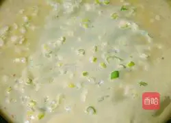 Illustration of how to make green onion and egg pancakes 7