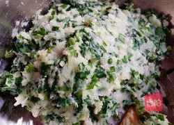 Illustration of how to make leek and potato pancakes 8