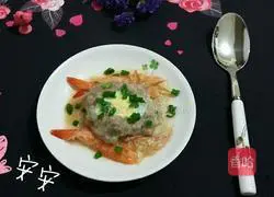 Illustration of how to make shrimp, meatloaf and steamed eggs 8