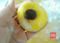 Illustration of how to make pumpkin bean paste and sesame cake 7