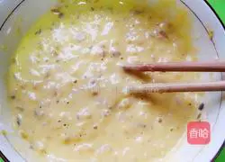 Illustration of how to make onion and egg pancakes 9