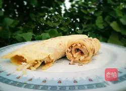 Illustration of how to make potato shredded oatmeal egg pancake roll 10