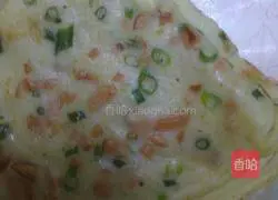 Illustration of how to make ham and egg pancakes 4