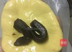 Illustration of how to make pumpkin cake with bean paste 7