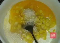 Illustration of how to make corn cakes 1